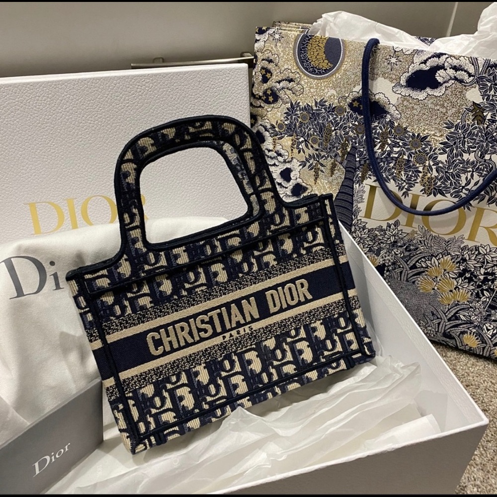Dior mini book tote